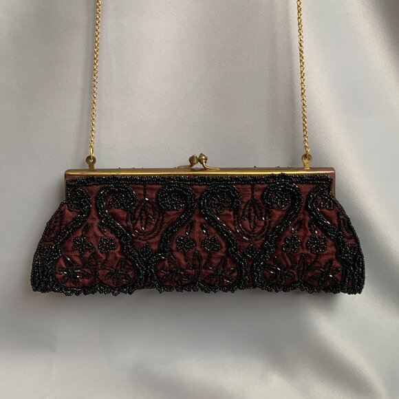 Moyna New York Vintage Style Beaded Evening Clutch - Picture 1 of 11